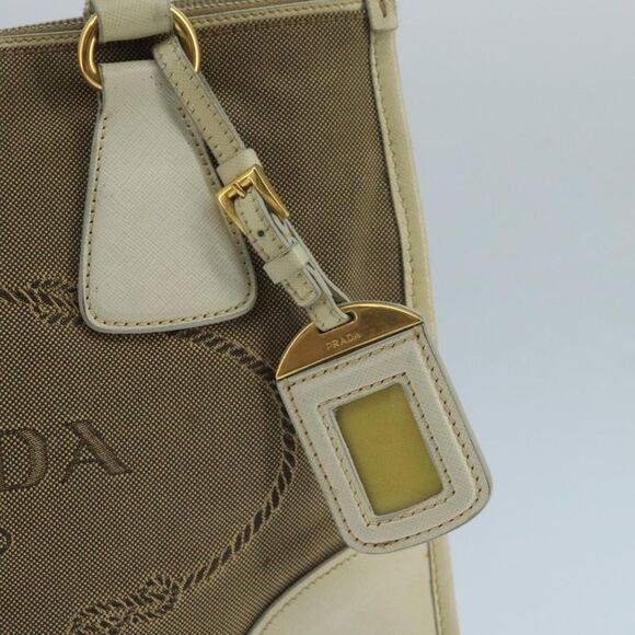 Prada Beige Canvas Handbag (Pre-Owned) - Picture 15 of 16